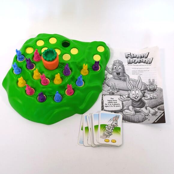 Ravensburger Funny Bunny Board Game 100% Complete Working Rabbit Carrot - Picture 3 of 3